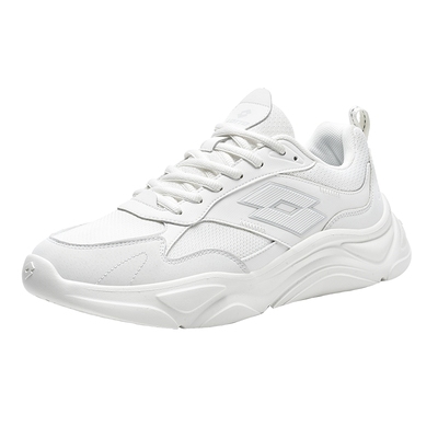 LOTTO乐途男白色透气网面运动鞋