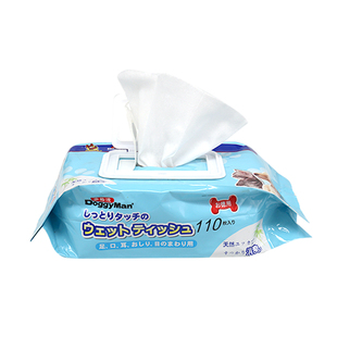 多格漫宠物湿巾猫咪狗狗专用湿纸巾去泪痕110抽3包清洁用品香型