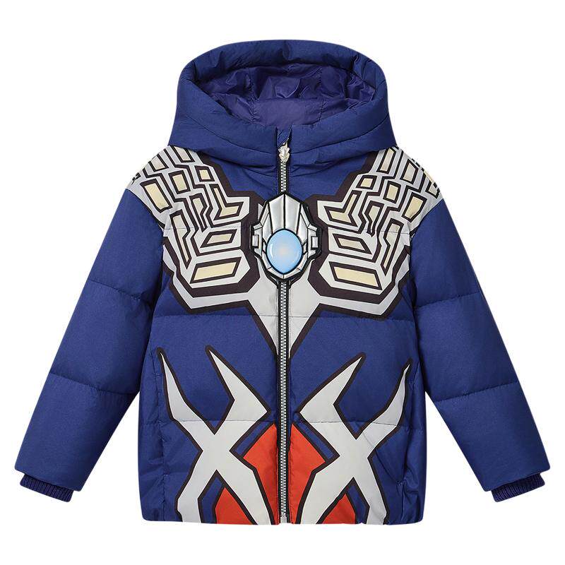 【奥特曼联名】新款波司登儿童羽绒服男童女童连帽童趣拍拍灯