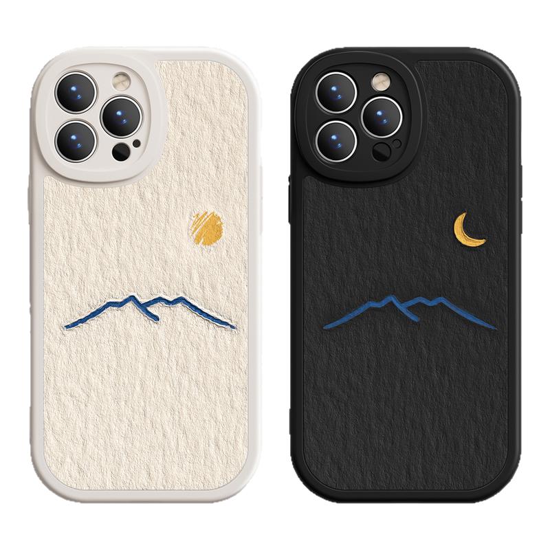 适用苹果15手机壳iPhone15 pro新款13mini太阳月亮华为nova11手机壳荣耀90vivox100红米note13pro/opporeno11