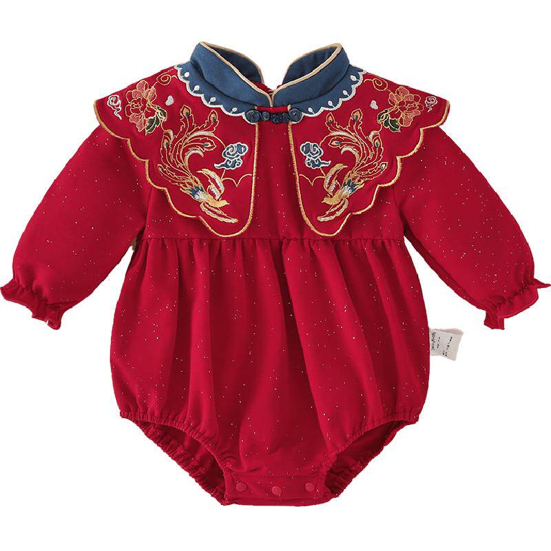 jellybaby红色连体衣幼儿服装