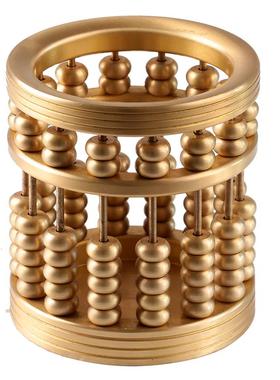 算盘摆件纯铜笔筒文房四宝工艺品