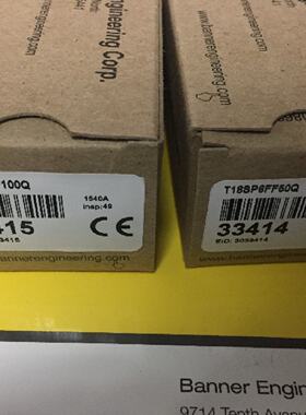 议价T18SP6FF100Q 邦纳 T18SP6FF50Q 光电传感器BANNER  详询