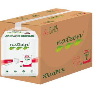 nateen那特恩成人拉拉裤夜用内裤型/老人纸尿裤男女大吸收L码80片