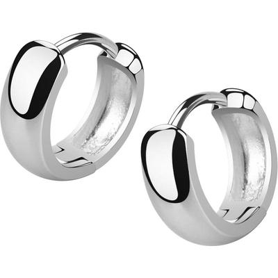 养耳洞！纯银高级简约光面男耳环