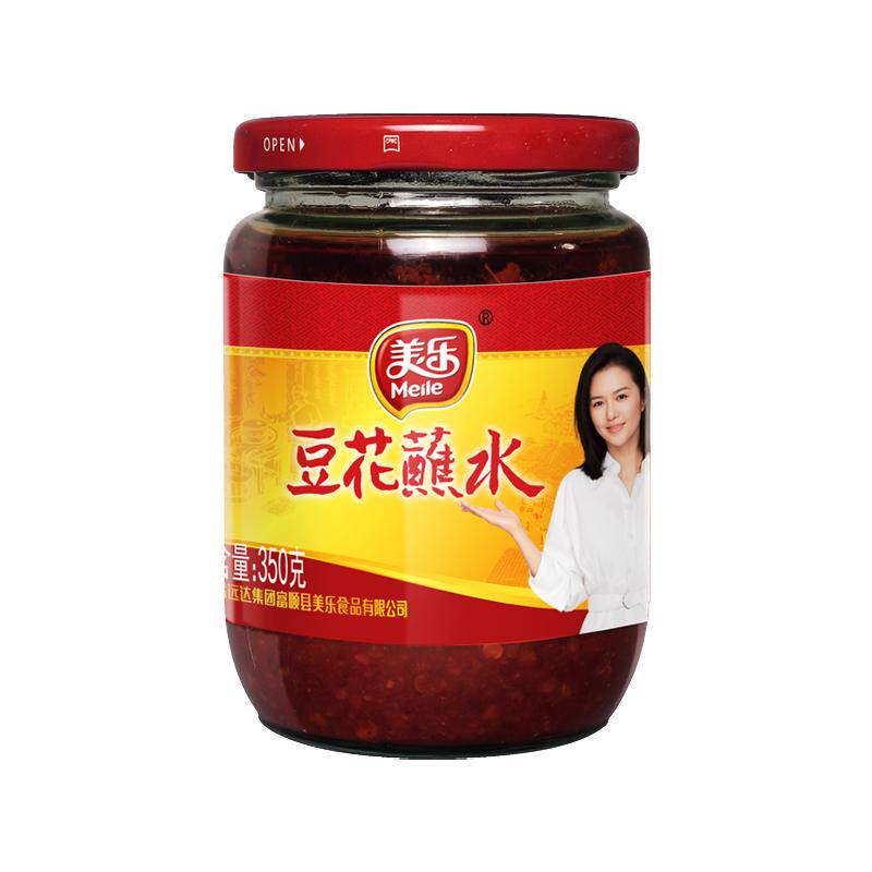 美乐富顺豆花蘸水350g正宗四川特产下饭辣椒酱拌菜拌面红油调味料