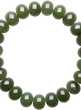 周六福女款玉石和田青玉手链