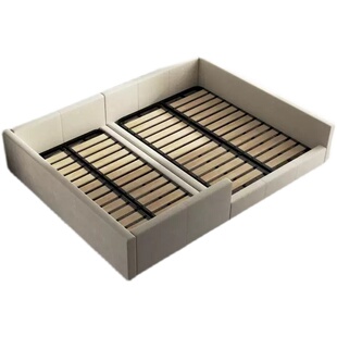 亲子大床二胎现代简约主卧超大双人三人拼接2 2米2 4皮床榻榻米床