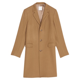 SANDRO秋冬男装法式时尚休闲大衣风衣英伦毛呢大衣外套