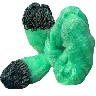 进口加粗丝绳包坠渔网粘网三层沉网捕大鱼网丝网沾鲫鲢鱼加重挂网