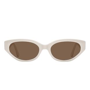 Shawnlee哈妮克孜同款白色猫眼墨镜女新款复古欧美潮酷高级太阳镜