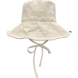 韩国zauo防晒渔夫帽遮阳帽女夏季遮脸防紫外线太阳帽大帽檐沙滩帽