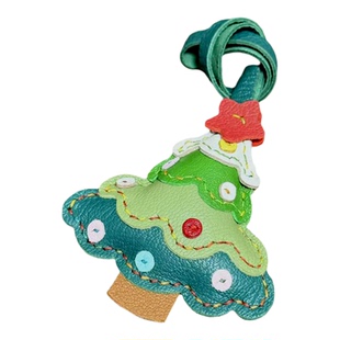 【头家】圣诞树手工真皮包包挂件圣诞定制款节日专属礼物