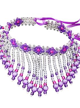 手工编织亚克力项链女流苏锁骨链