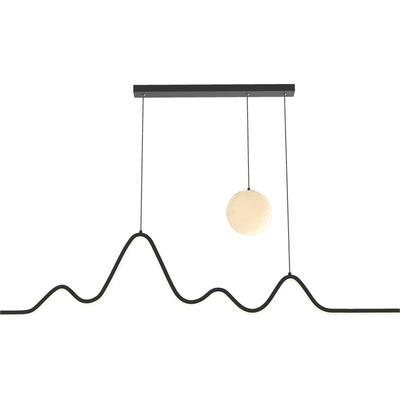 箭牌月球吊灯餐厅灯长条简约护眼