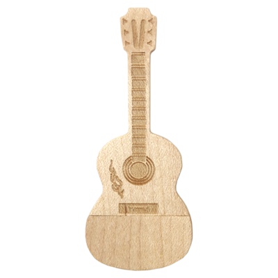 木质吉它64Gu盘 礼品32g定制logo木头16g竹子创意8g办公创意纪念