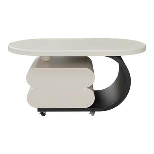 茶几客厅家用2026新款高端茶桌小户型轻奢高级感可移动椭圆形茶几