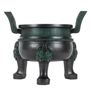 楚大鼎复古100cm办公室礼品桌面摆件三足仿古铜炉工艺品