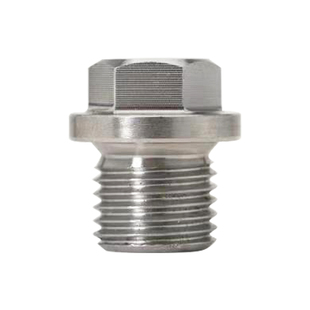 304不锈钢外六角法兰面堵头油塞管堵闷头带边管堵丝堵螺塞G1234分