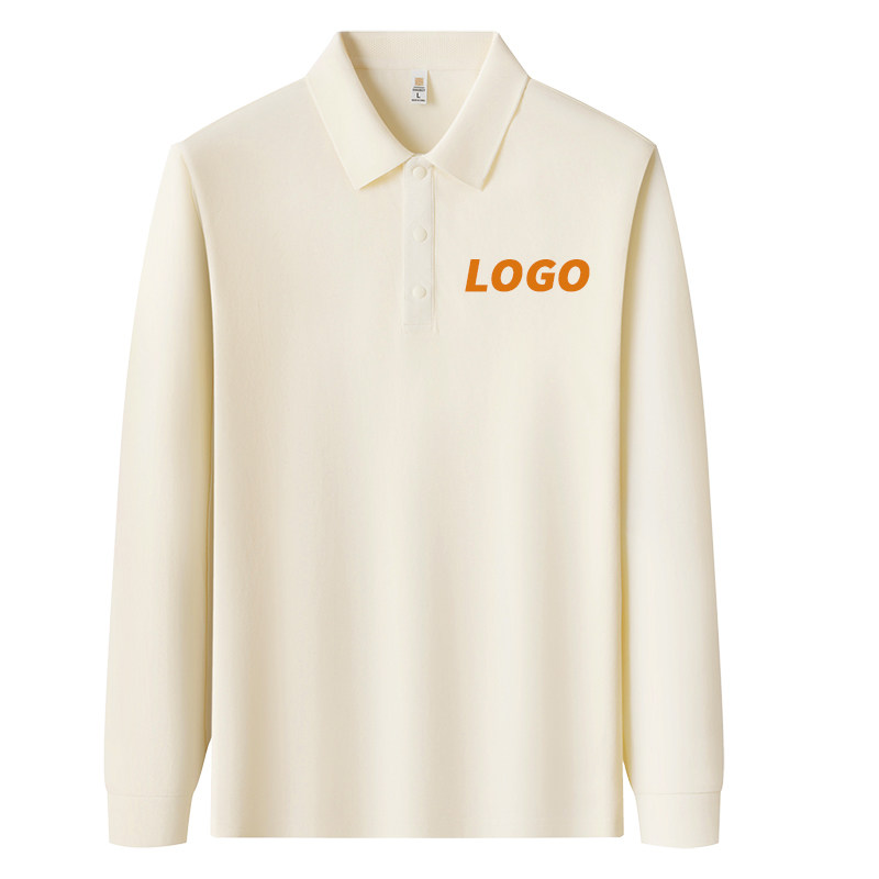 高端翻领长袖polo衫工作服定制logo企业商务团体文化衫员工装上衣