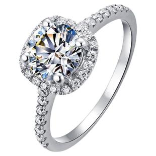 925六爪莫桑石仿真求婚钻戒指女情侣戒指生日礼物钻戒情侣戒指男