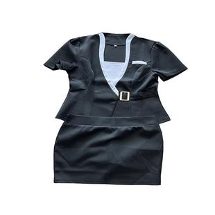 美容师工衣性感气质spa足道技师服套装2023夏收腰推拿洗浴工作服