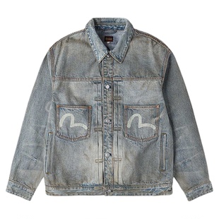 EVISU福神 2026春新款男海鸥印花牛仔夹克外套2ESEJM6DJ6099RXDN