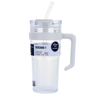 高颜值水杯2025新款女办公室夏天tritan吸管杯子大容量耐高温茶杯