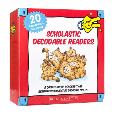 英文原版 Scholastic Decodable Readers Box Set Level A 学乐自然拼读初级盒装20册 儿童启蒙学习英语分级绘本 英文版