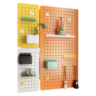 洞洞板墙上置物架免打孔金属入户玄关书桌墙面墙壁磁吸收纳架定制