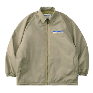 Battles 金属logo数码印防风保暖加绒教练夹克宽松机能棉衣外套