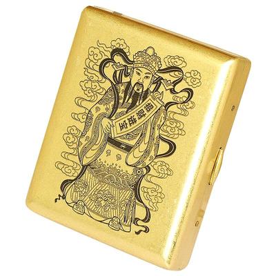 酷宝新款财神黄铜中支粗支烟盒