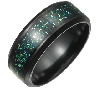 高级感尾戒黑色ring指环指环扳指超宽大号13号钛钢男士戒指单身