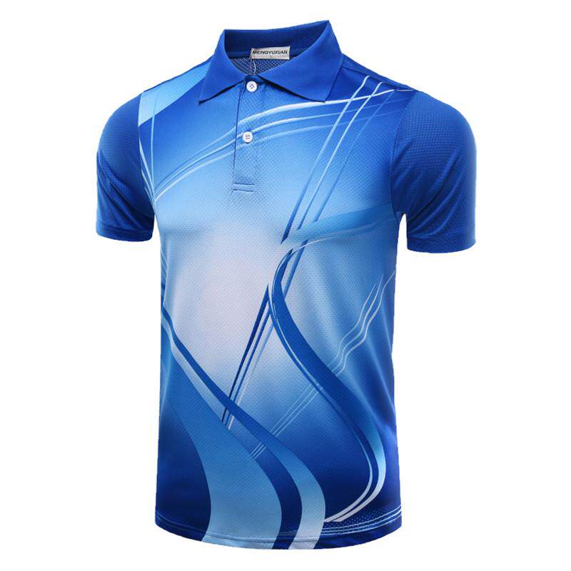 夏季速干翻领运动服POLO短袖t恤上衣男女情侣翻领速干透气运动服