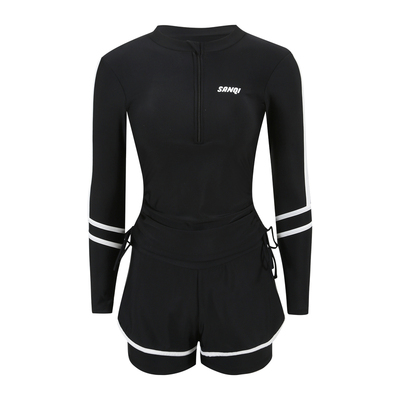 运动度假冲浪防晒长袖平角游泳衣