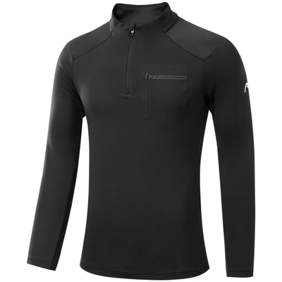 HEAD海德立领半开襟长袖T恤男