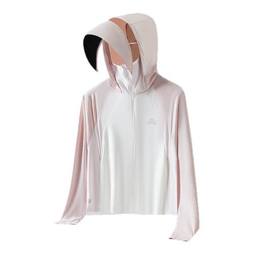 龙狮戴尔冰丝透气防晒衣女款披肩罩衫宽松短款遮脸一体防晒服外套