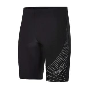 Speedo男士及膝泳裤五分专业竞速防晒抗氯舒适速干防尴尬游泳裤