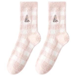 caramella&比得兔联名睡眠袜礼盒冬季袜子女中筒袜地板袜加厚保暖