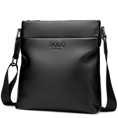 头层牛皮休闲斜挎包思迪卡保罗