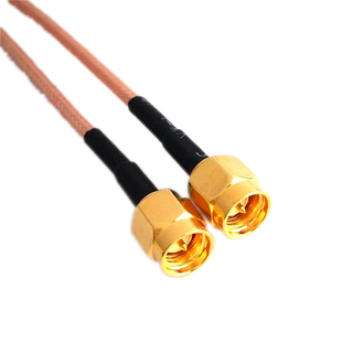 射频连接线RP-SMA公头RG316D双屏蔽天线延长线RP-SMA-J/转接线