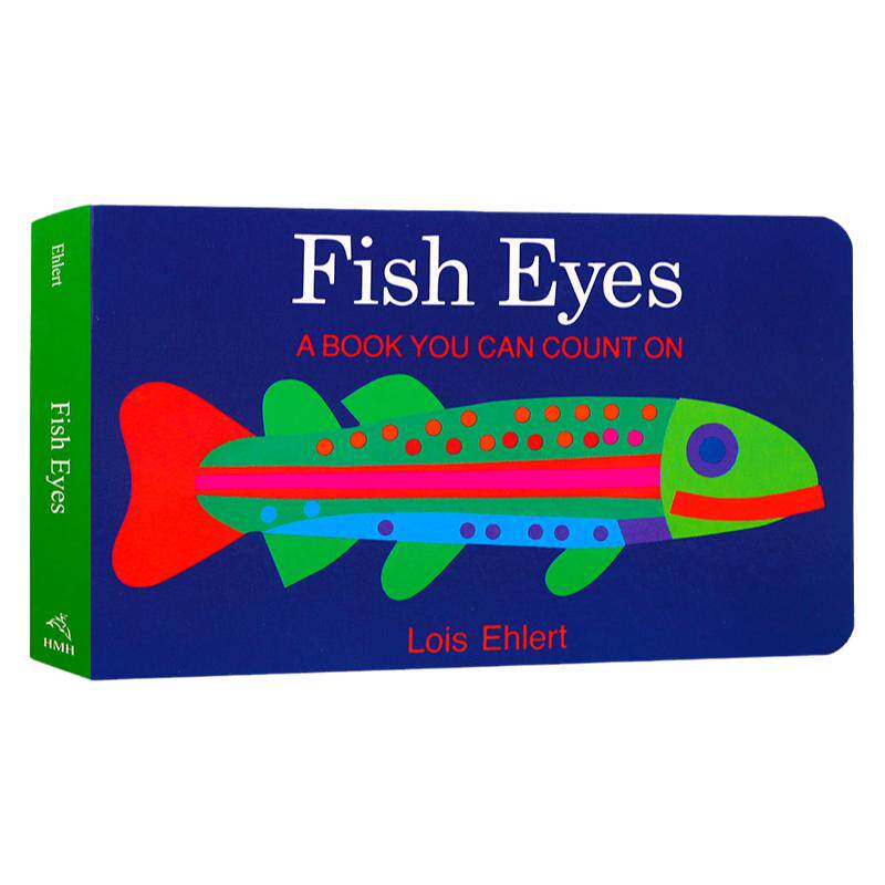 鱼的眼睛 Fish Eyes英文原版绘本低幼数字色彩认知启蒙 宝宝学数数 趣味洞洞纸板书 Color zoo 同作者Lois Ehlert 创意拼贴图画书