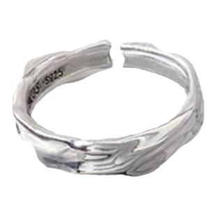 开口素圈戒指女小众设计轻奢高级感冷淡风高级感ins不规则指环