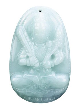 天然缅甸A货玉石翡翠本命佛吊坠