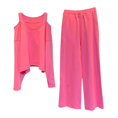 春秋小心机露慵懒长袖两件套