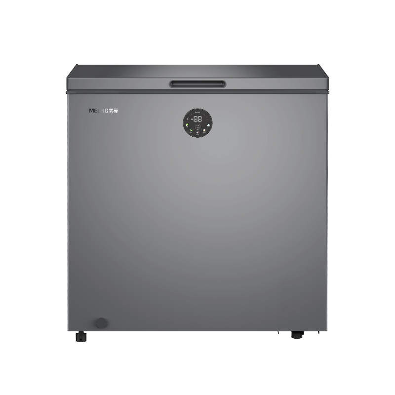 美菱201L小冰柜家用小型节能冷藏冷冻柜减霜电控速冻卧式冷柜商用