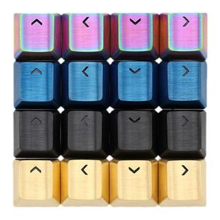 OGKEY游戏方向彩色PVD工艺机械键盘不锈钢全金属键帽个性透光键帽
