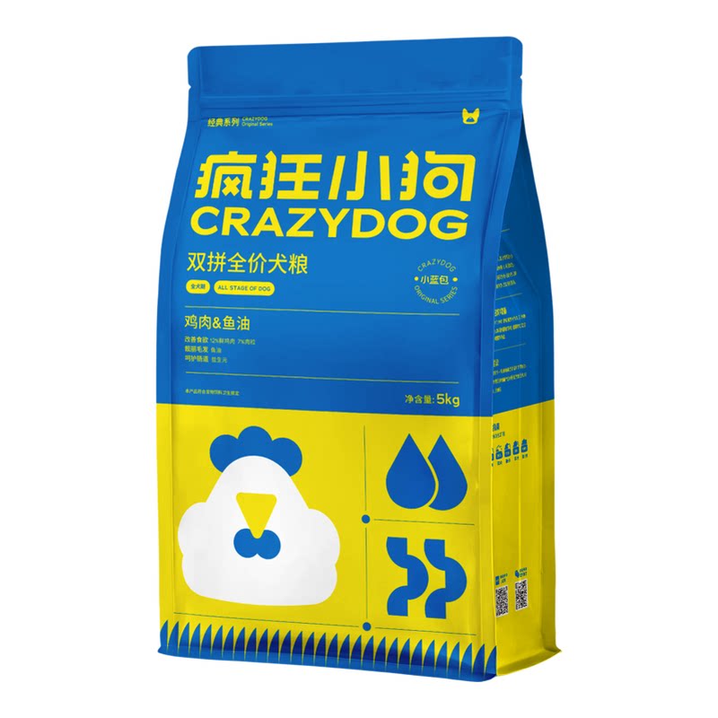 疯狂小狗狗粮泰迪比熊博美小型犬成犬幼犬粮官方小蓝包旗舰店10斤