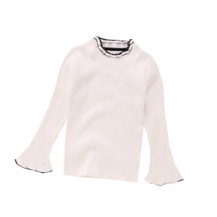 女童打底衫秋季儿童装小女孩打底衣蕾丝花边毛衣韩版洋气长袖T恤