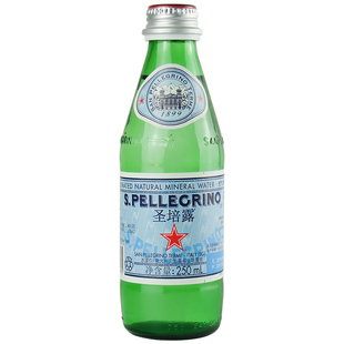 S.pellegrino圣培露气泡水充气天然矿泉水250ml*24瓶/整箱碱性水